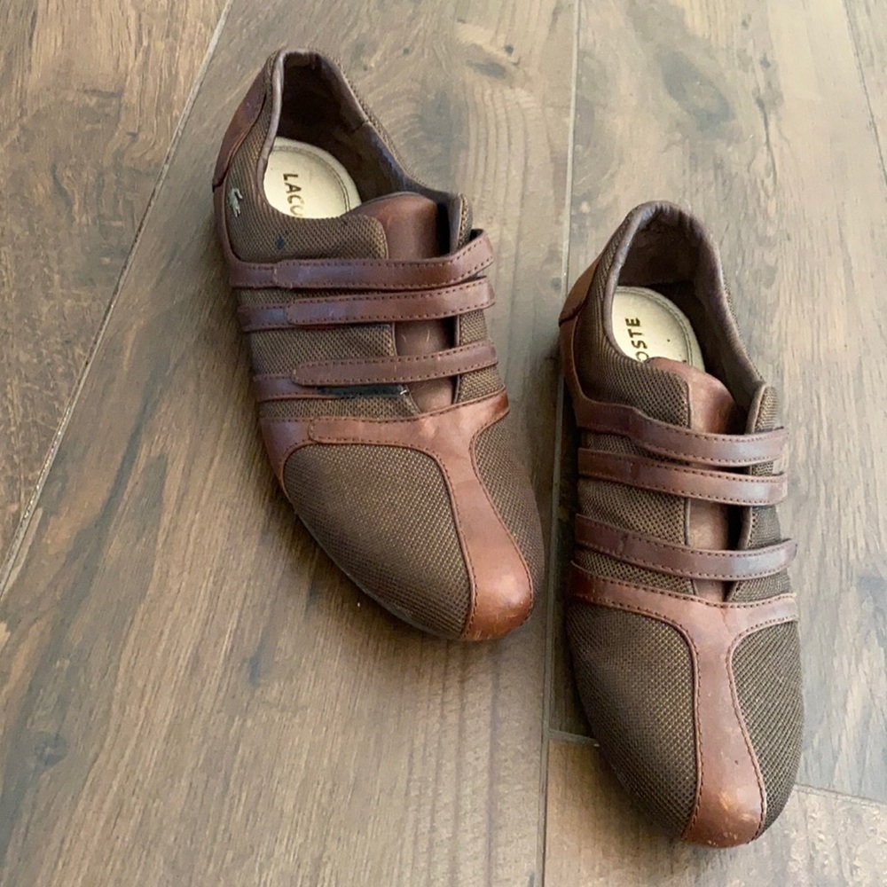 Lacoste Brown Leather Shoes